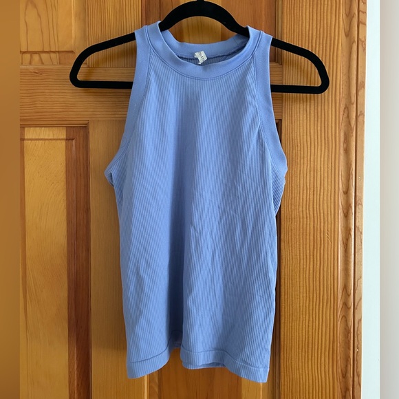 Athleta Tops - Athleta Blue High Neck Workout Tank